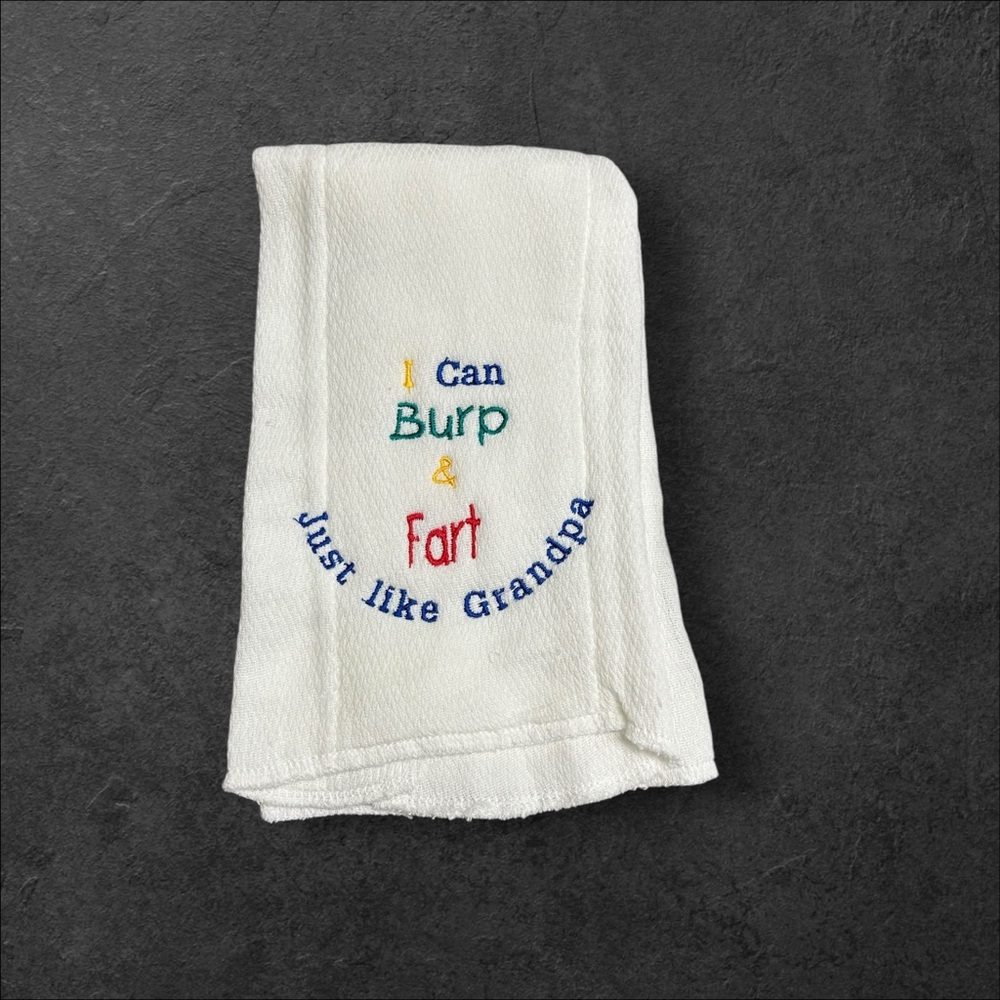 Handmade Funny Grandpa Bib and Burp Cloth set - Picture 5 of 12